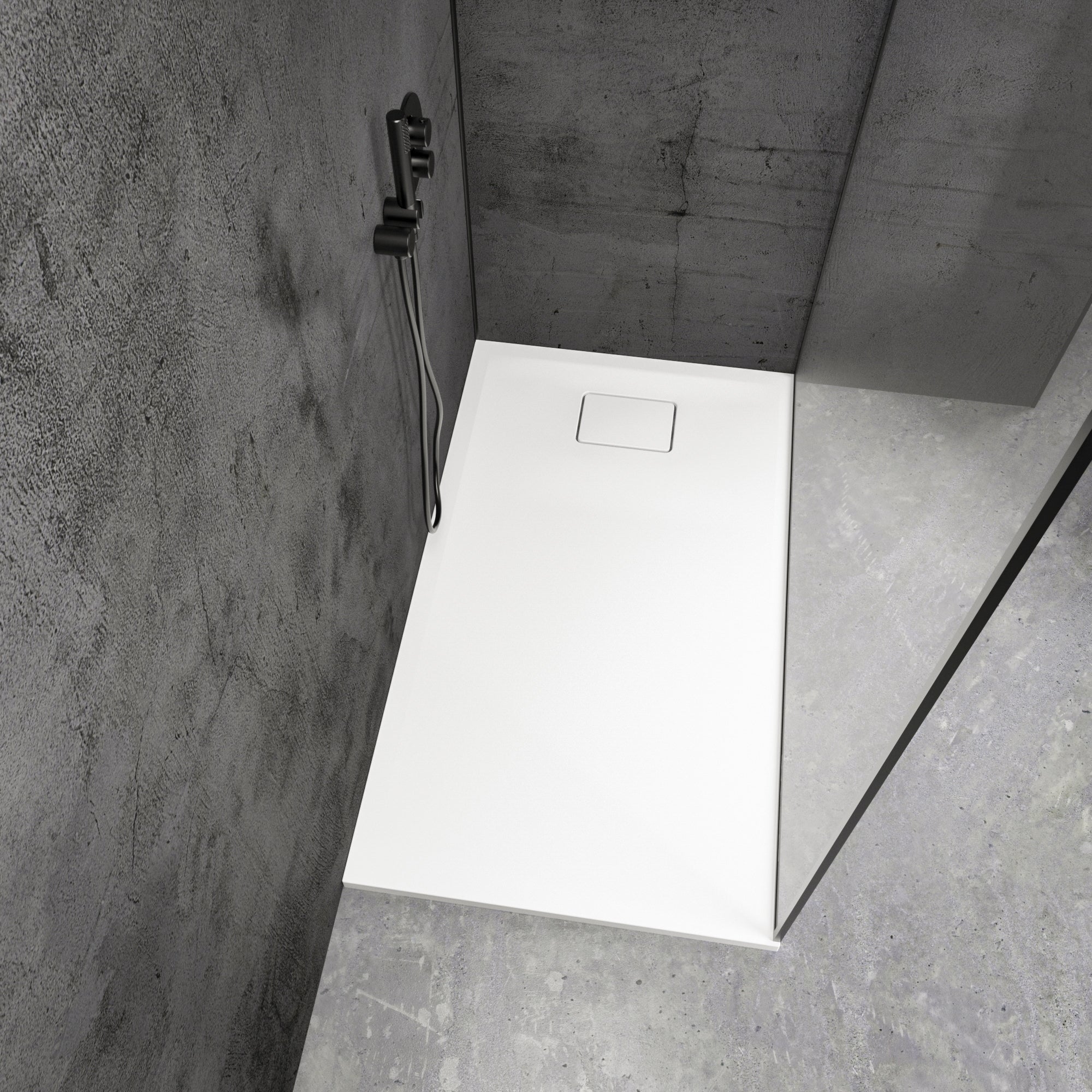 Meseta White Stone Resin Shower Tray 1200 x 700