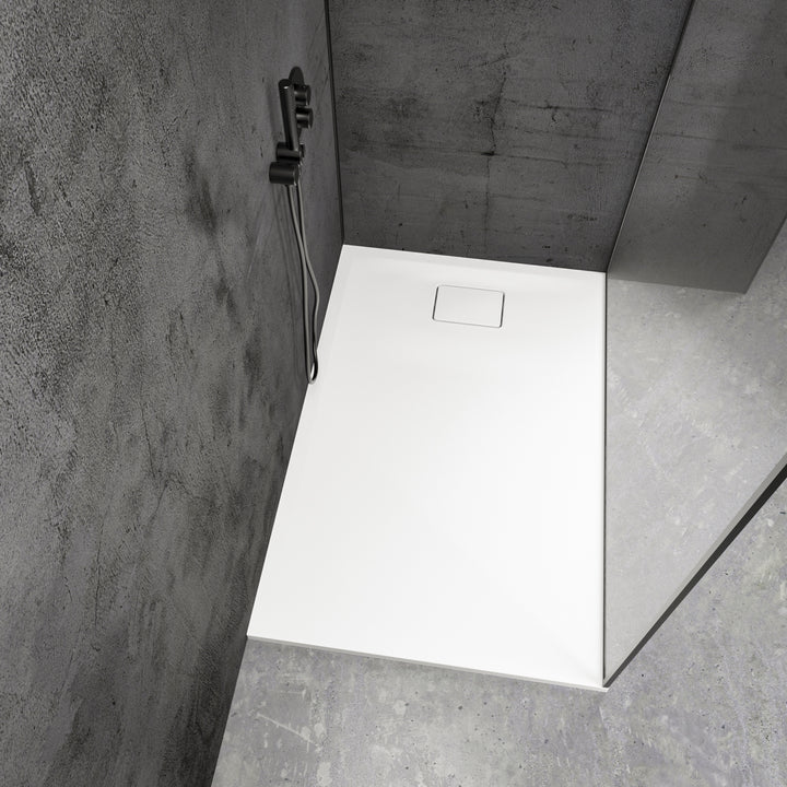 Meseta White Stone Resin Shower Tray 1200 x 800