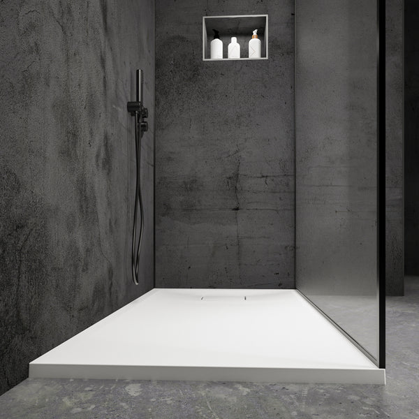 Meseta White Stone Resin Shower Tray 1400 x 700