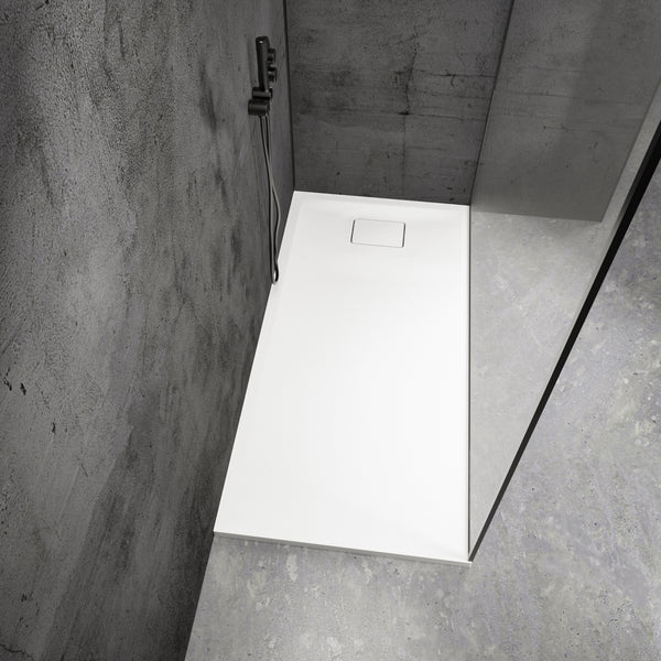 Meseta White Stone Resin Shower Tray 1400 x 700