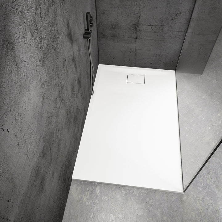 Meseta 1400 x 900 Stone Resin Shower Tray (White)