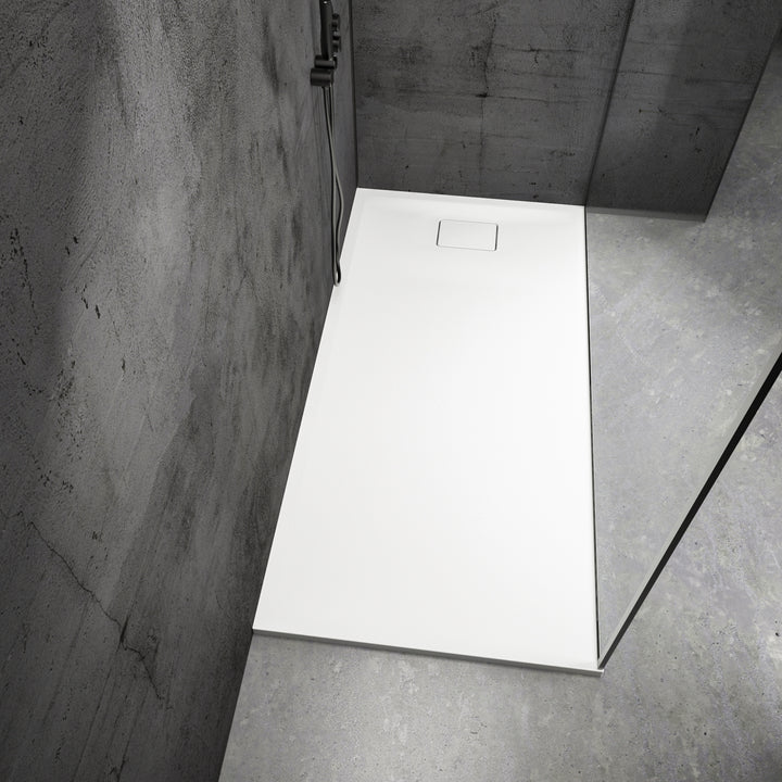Meseta 1600 x 800 Stone Resin Shower Tray (White)
