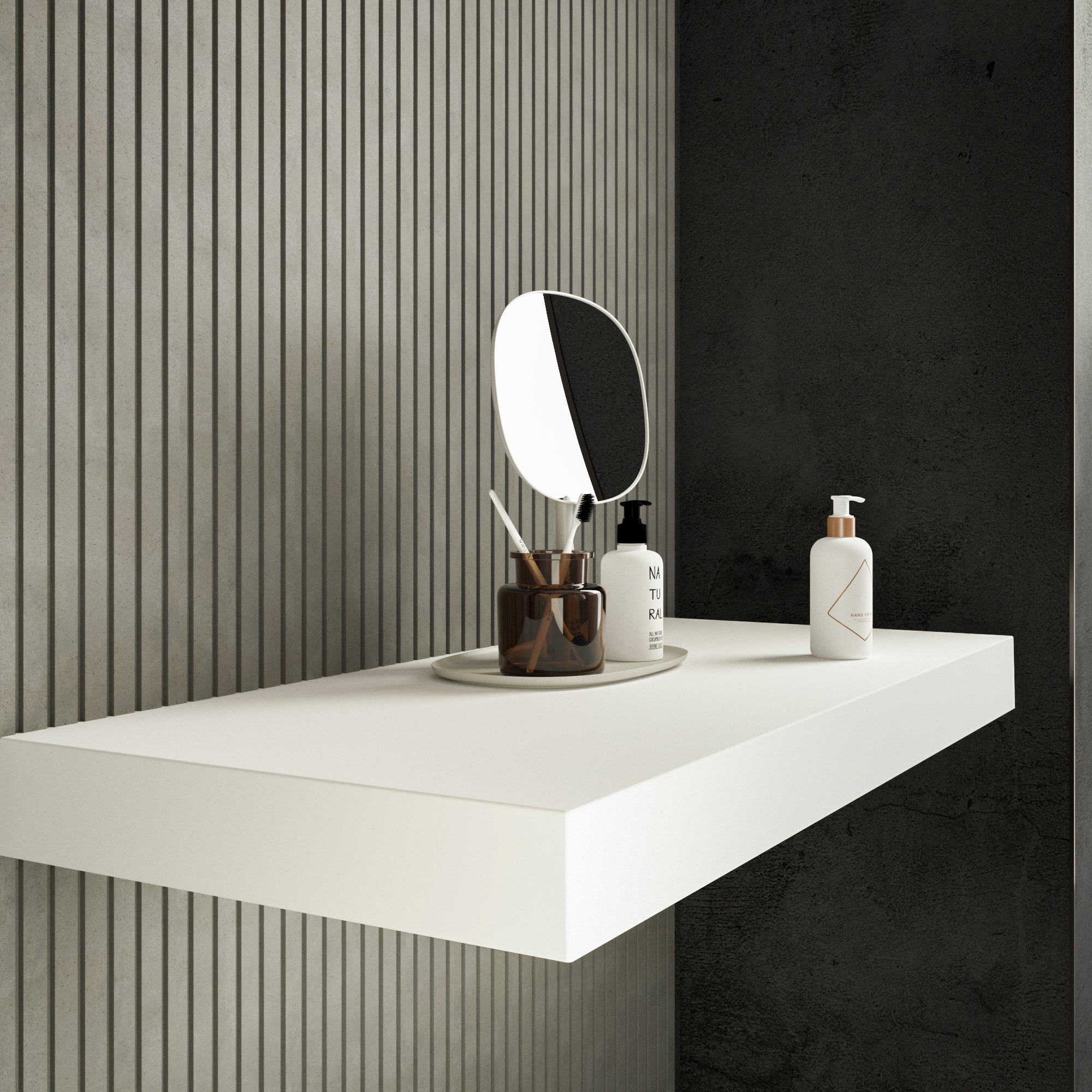 Levantar White Countertop 1010 left hand side view