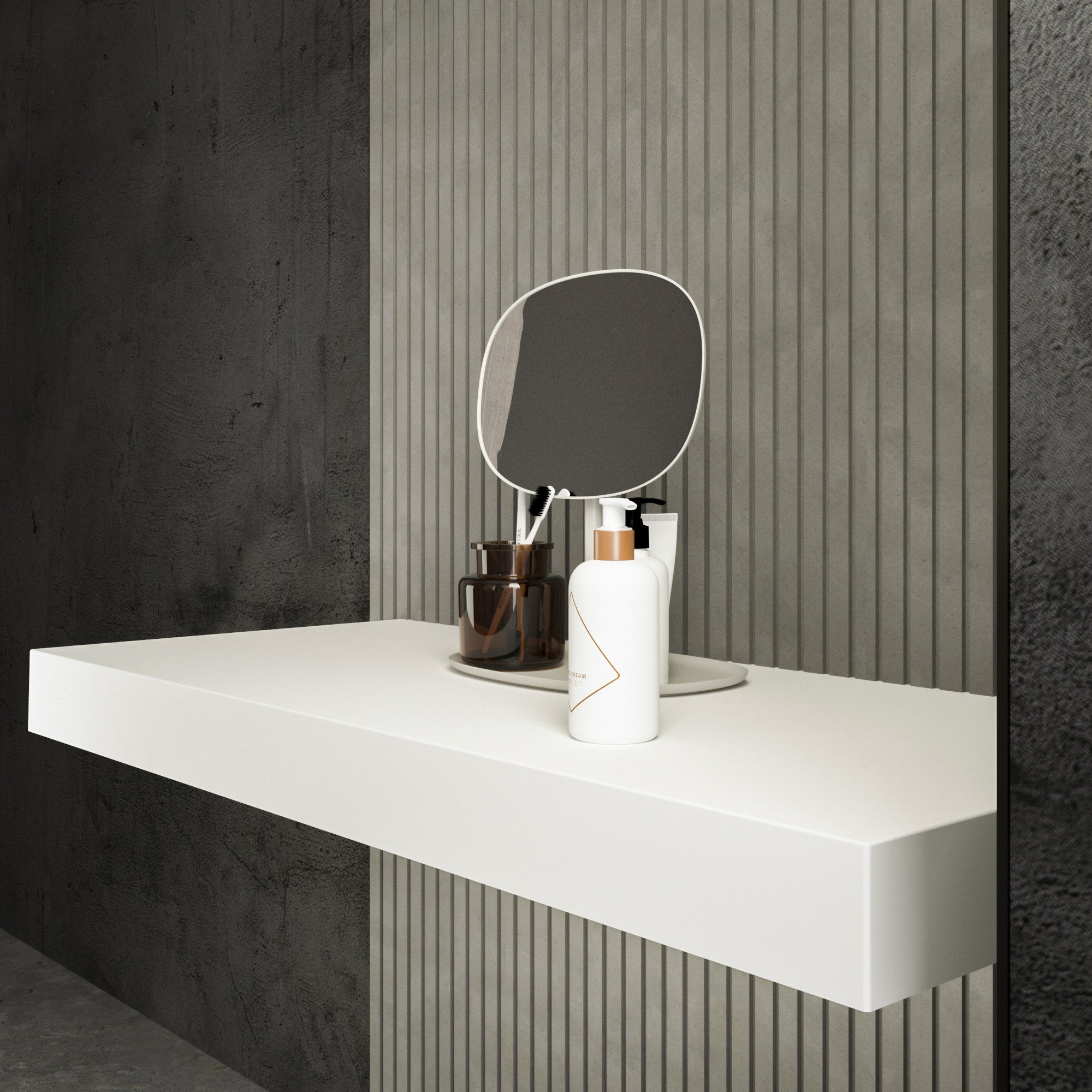 Levantar White Countertop 1210 right hand side view