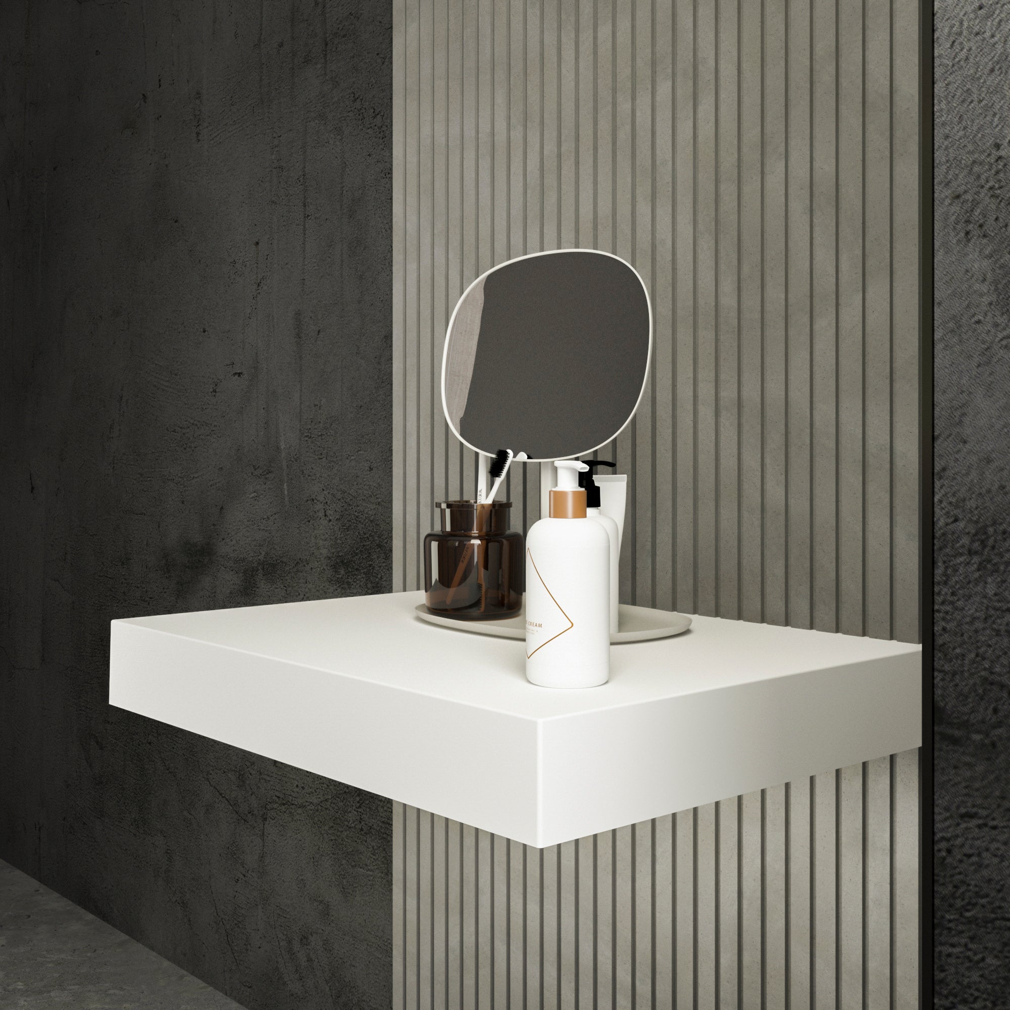Levantar White Countertop 610 right hand side view