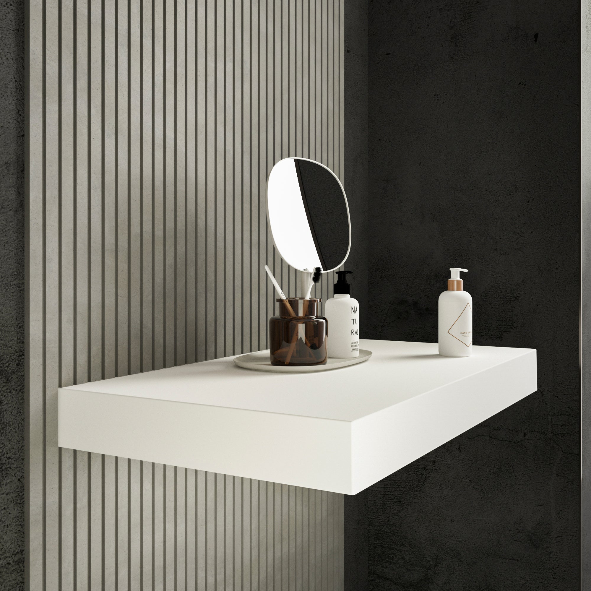 Levantar White Countertop 810 left hand side view