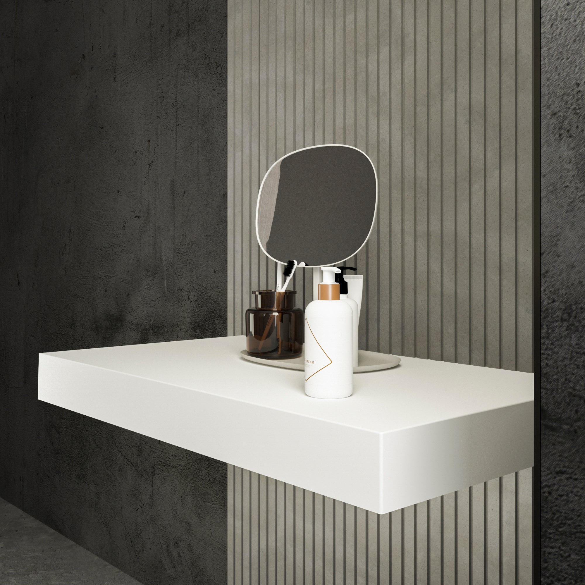 Levantar White Countertop 810 right hand side view