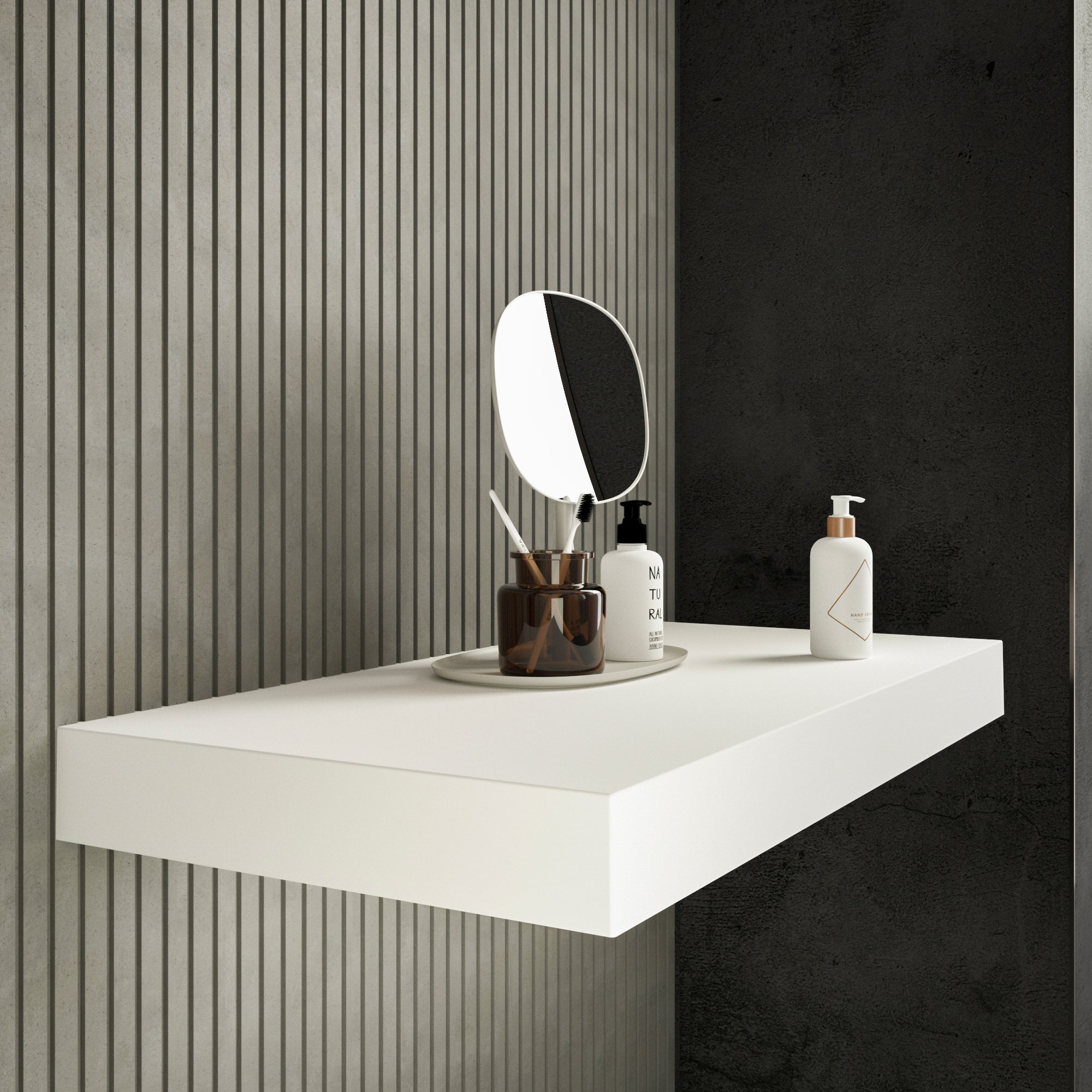 Levantar White Countertop 910 left hand side view