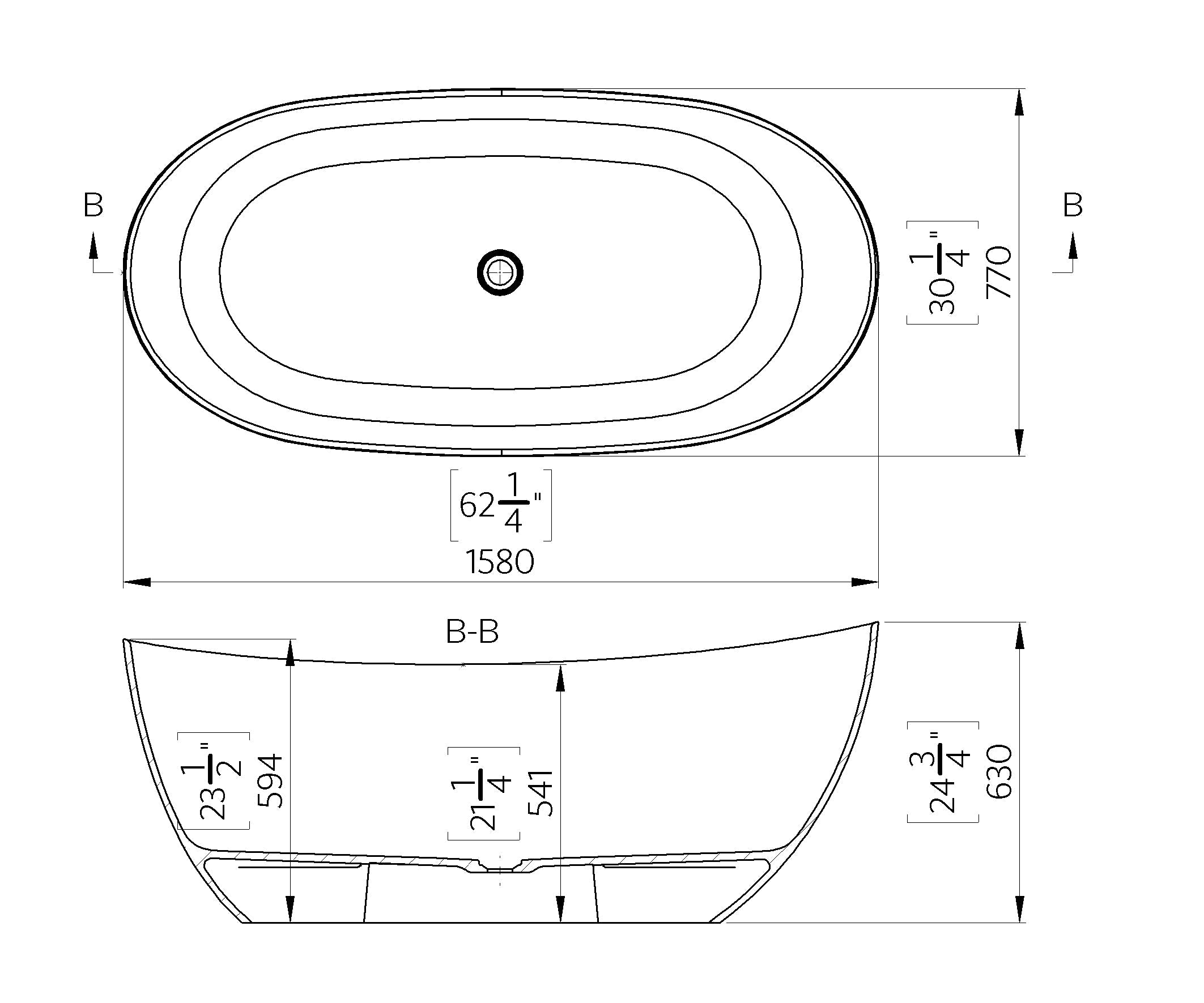 Arca Freestanding Oval Stone Bath (1580 x 770)