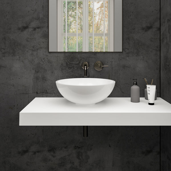 Esfera Countertop White Stone Basin 420