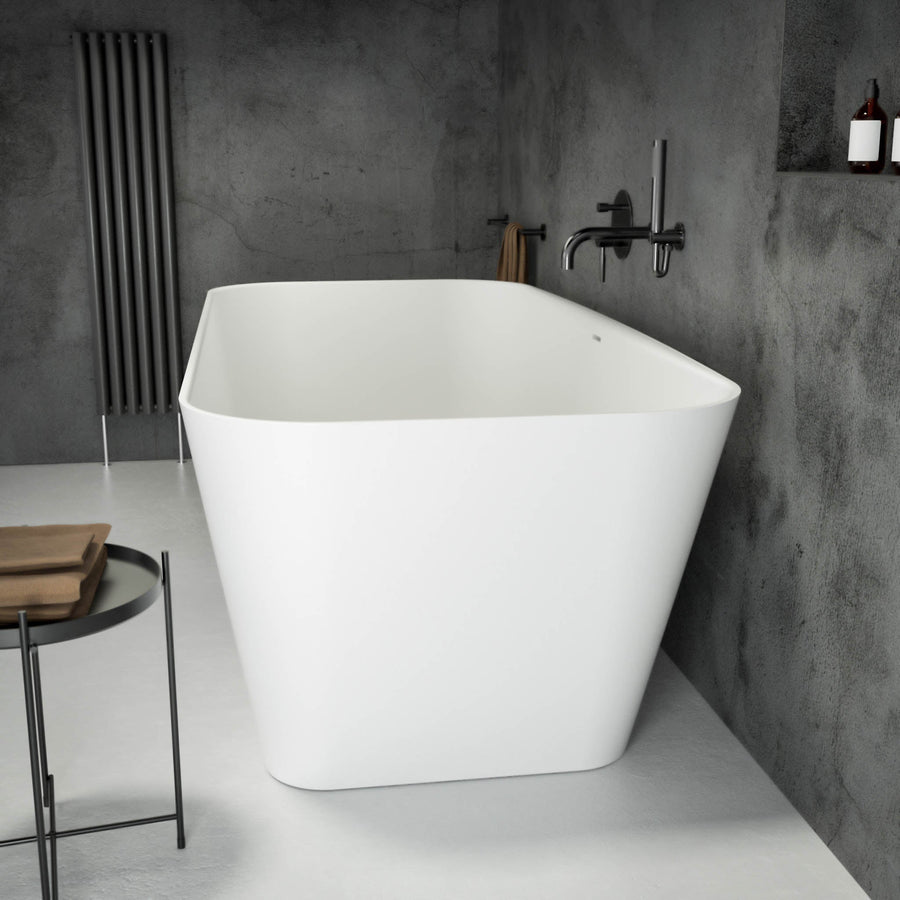 Iva Freestanding Stone Bath 1680 - side view