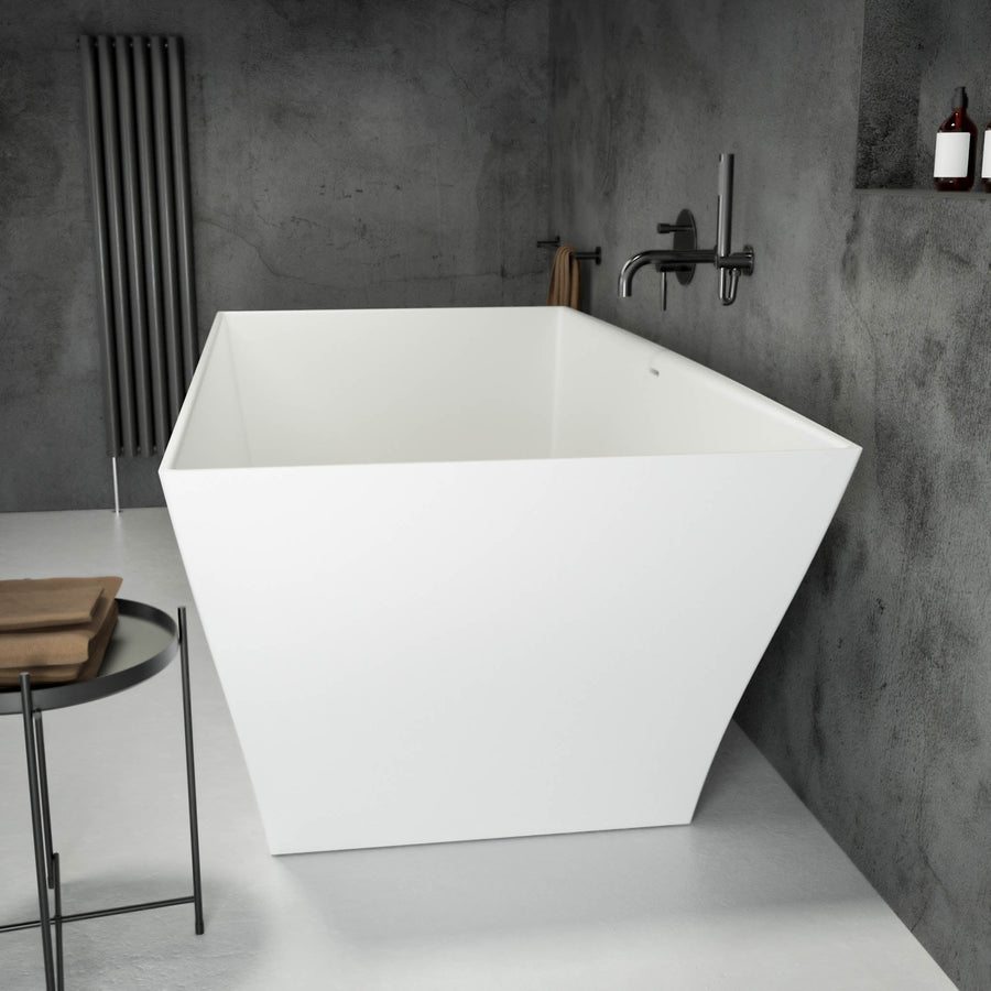 Cuadrato Freestanding Stone Bath 1680 - side view
