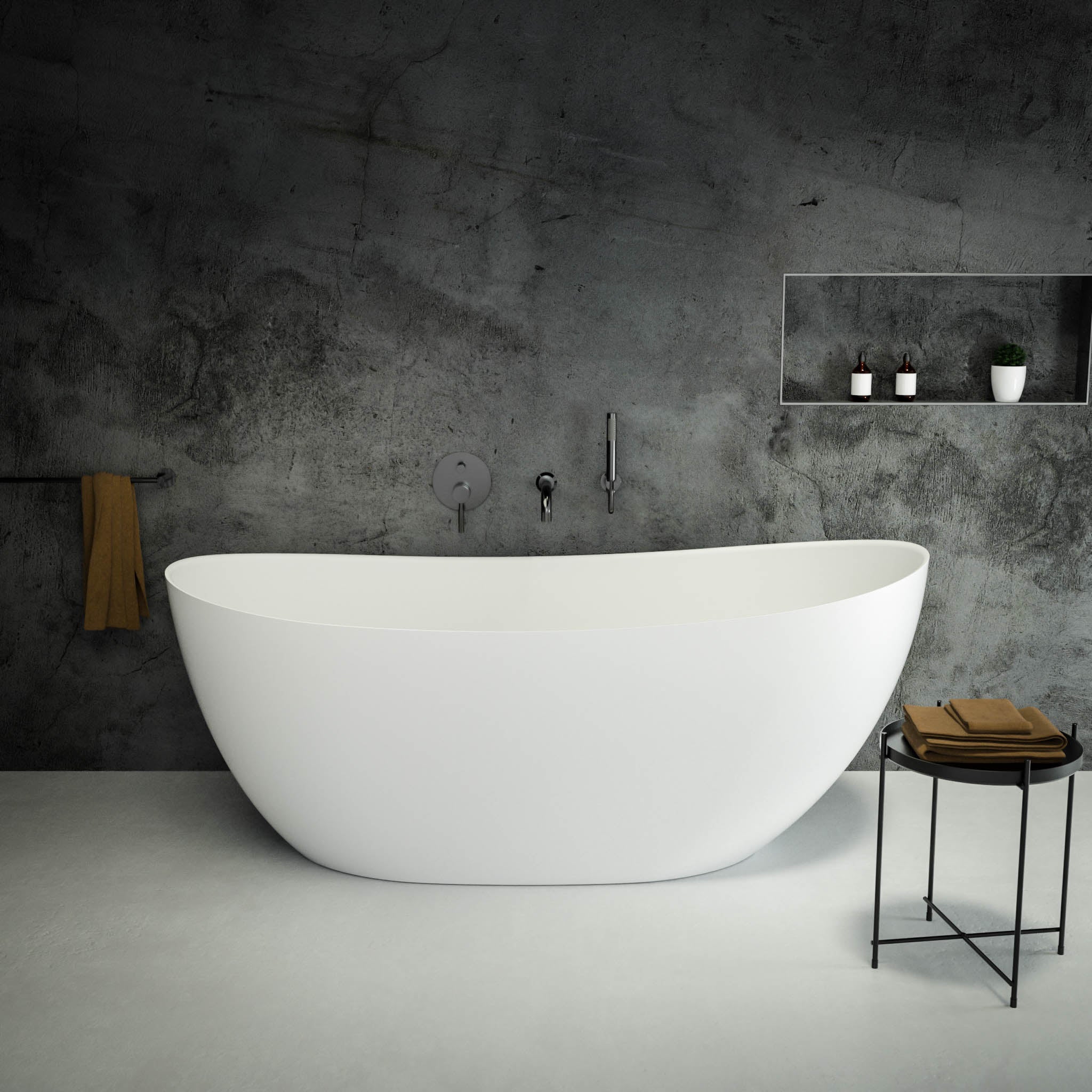 Arca Freestanding Oval Stone Bath 1580