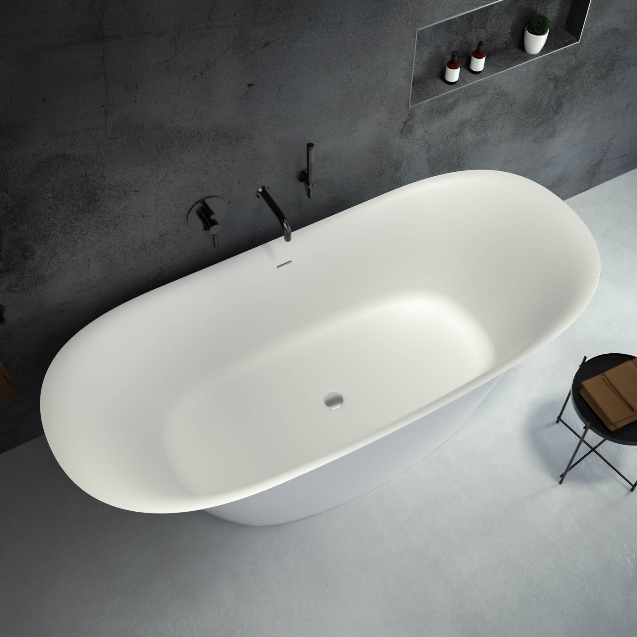 Lamina Freestanding Oval Bath 1830 - top view 2