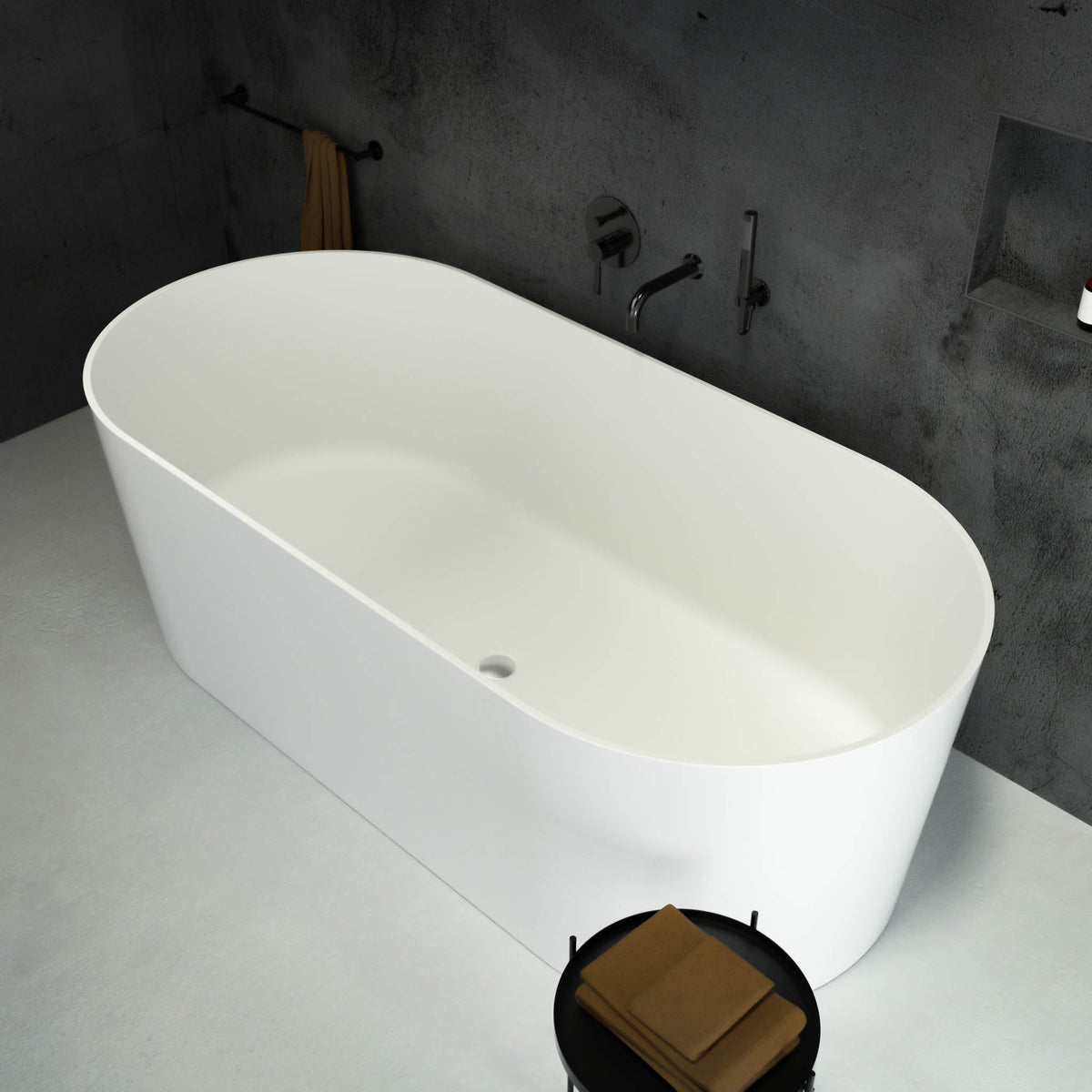 Pista Freestanding Stone Bath 1810 Hansel Stone