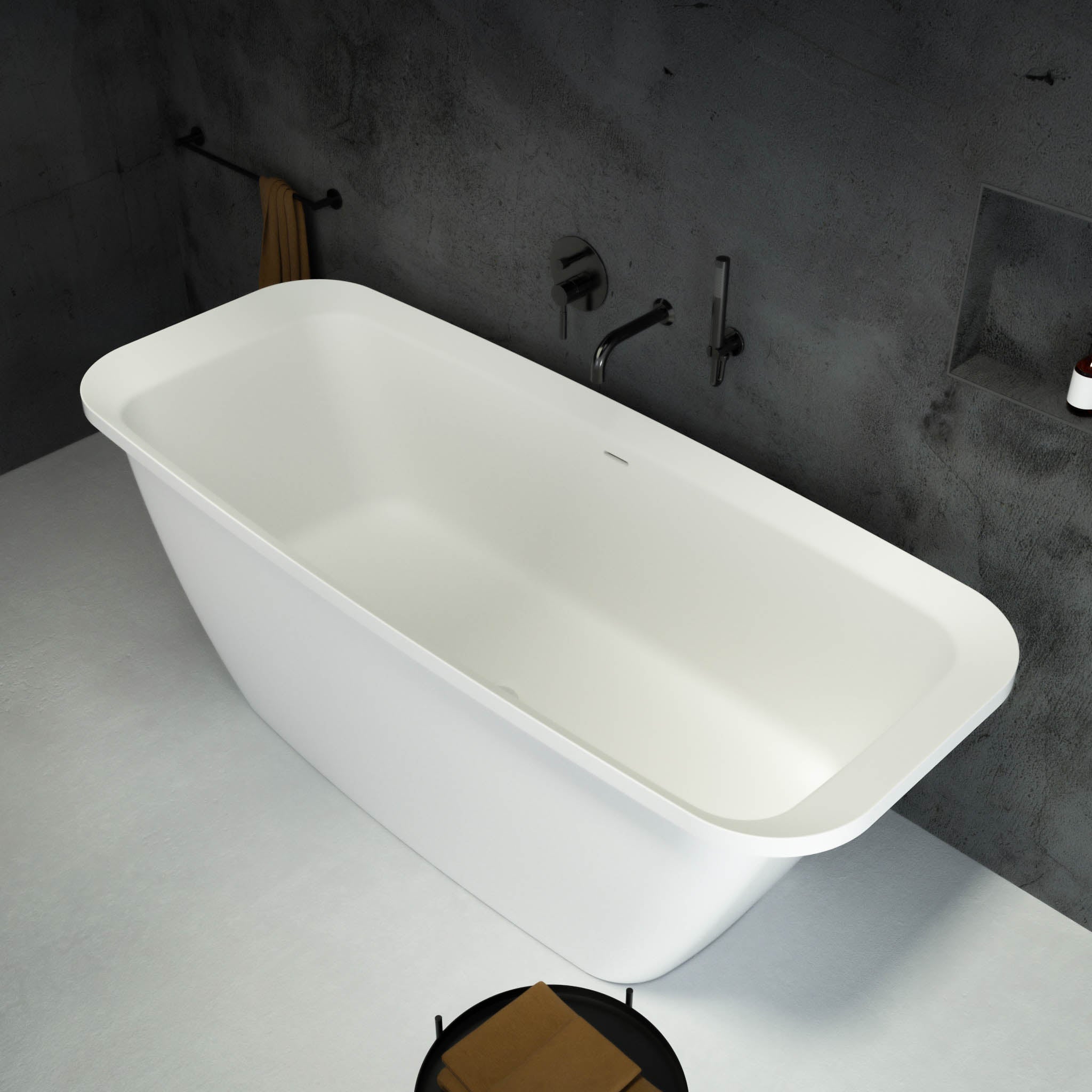 Cambio Freestanding Stone Bath 1700 - top view
