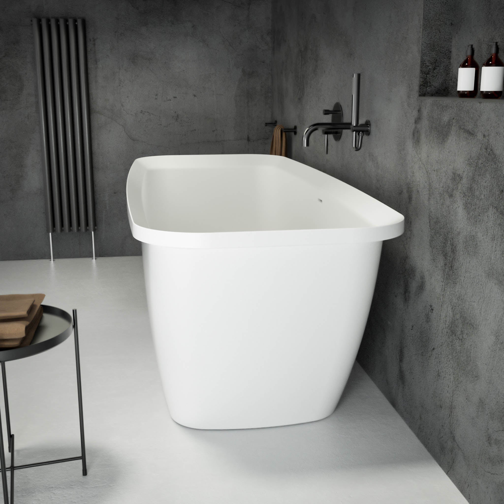 Cambio Freestanding Stone Bath 1700 - side view