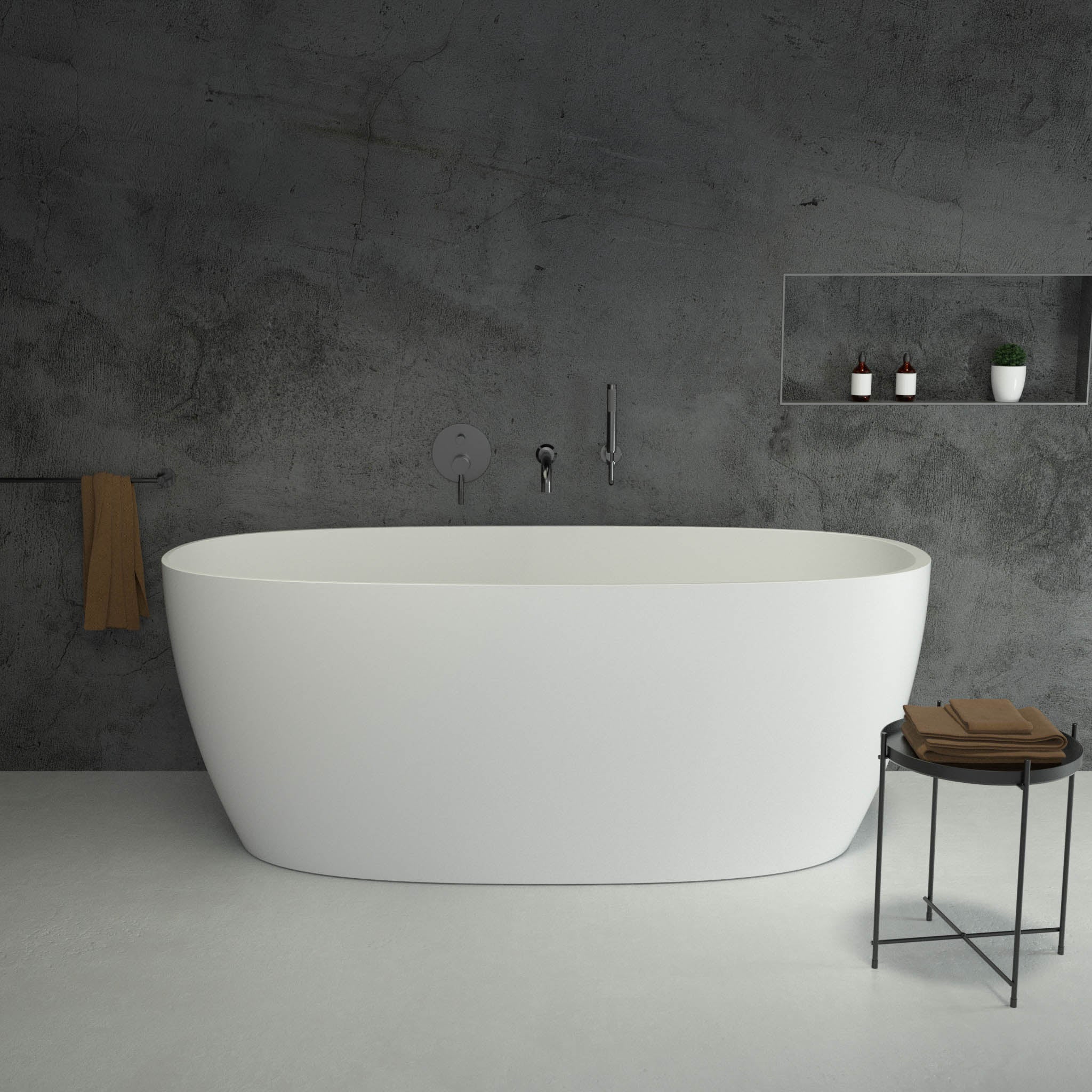 Seville Freestanding Oval Stone Bath 1600