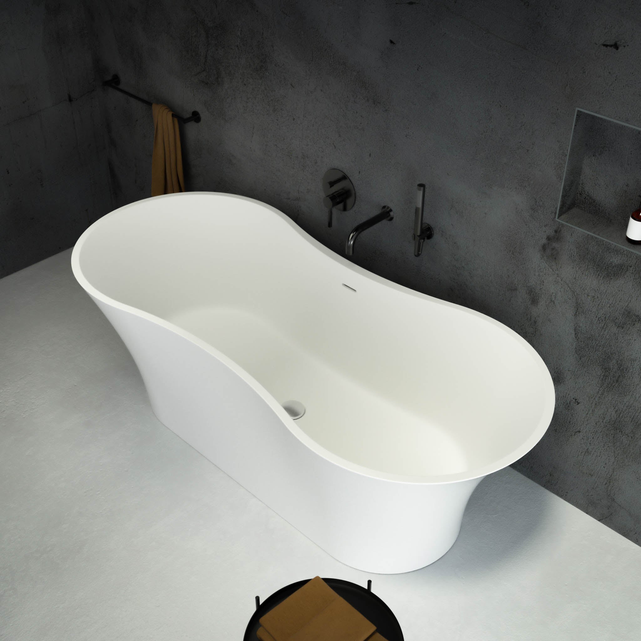 Pesa Freestanding Stone Bath 1600 top view