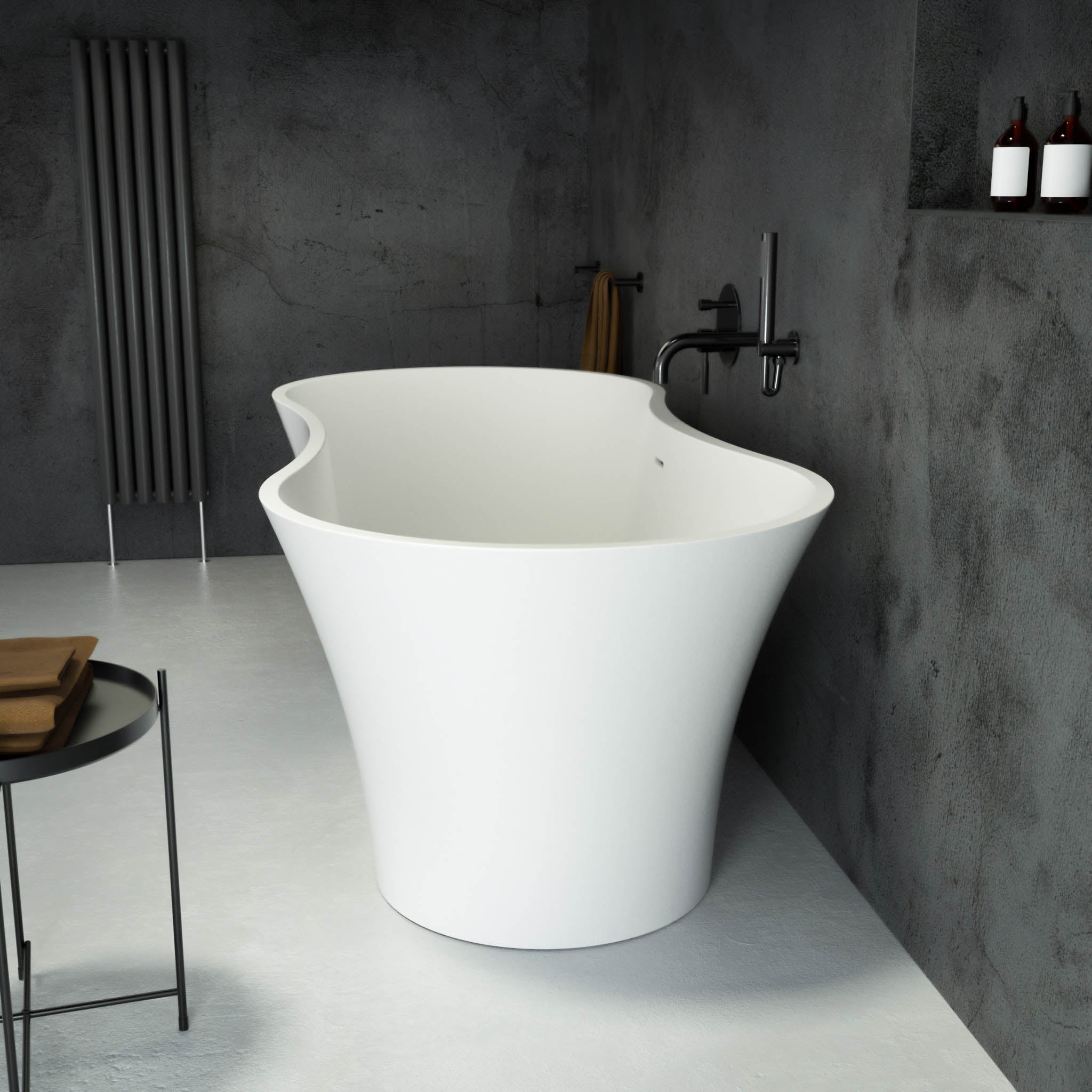 Pesa Freestanding Stone Bath 1600 side view